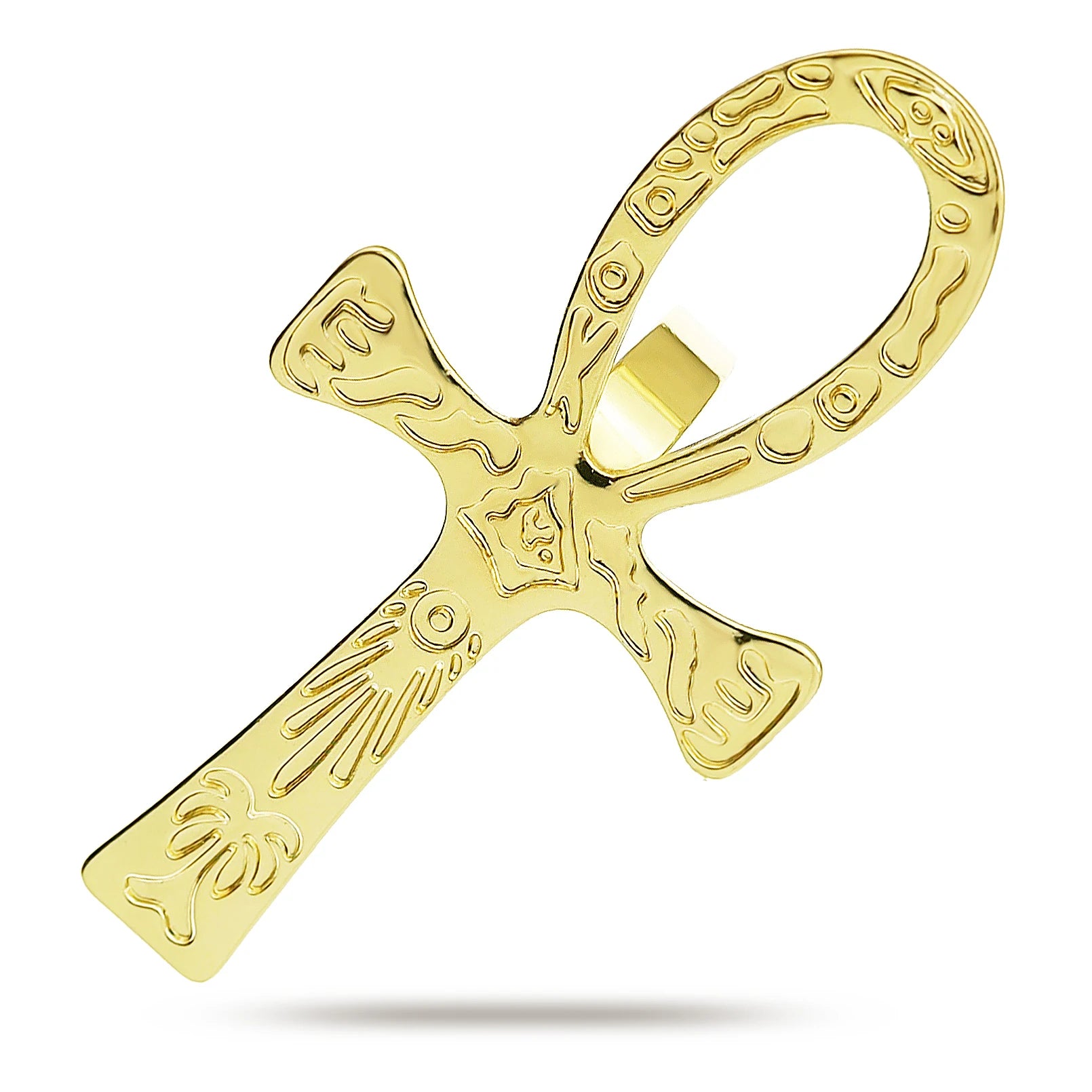 Egyptian Life Large Cross Pendant & Earrings Zinc Alloy Necklace 10x5cm