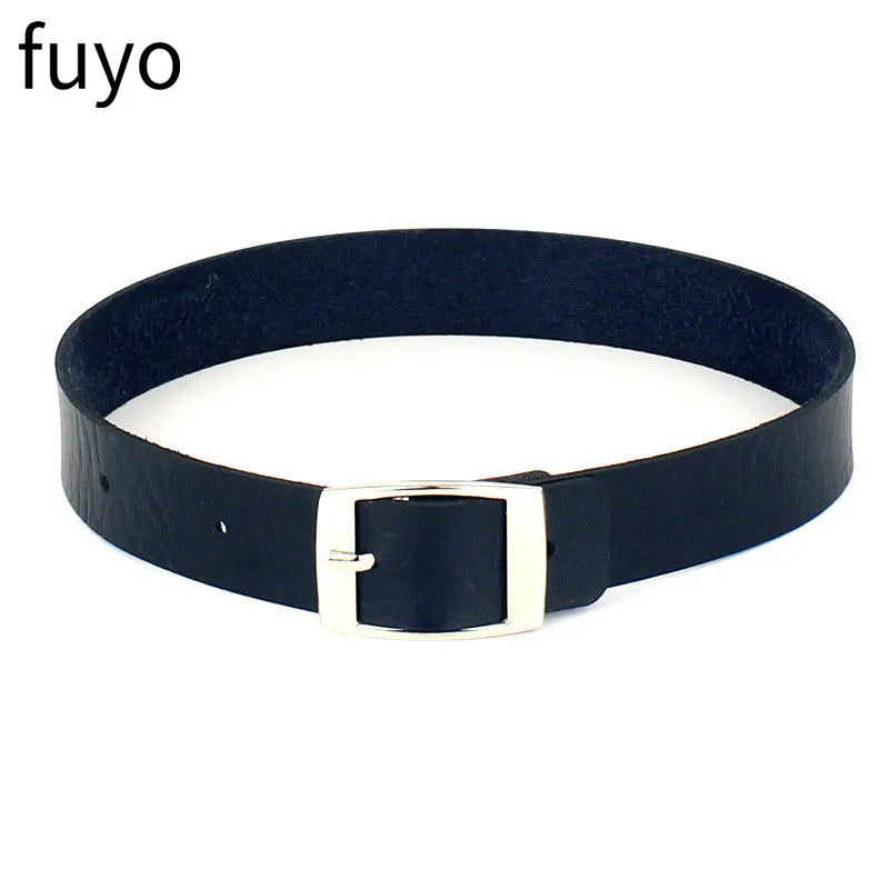 Gothic Punk Black Cross Heart Circle PU Leather Choker Selection