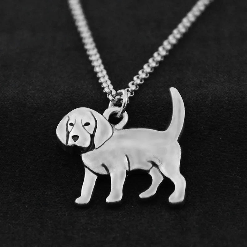 Stainless Steel Beagle Dog Pendant Necklace Pendant