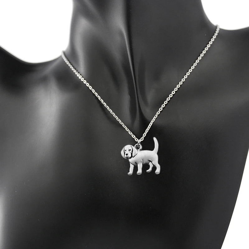 Stainless Steel Beagle Dog Pendant Necklace Pendant