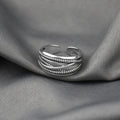 White Gold Plated 925 Sterling Silver Adjustable Ring