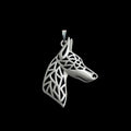 Metal Doberman Dog Head Pendant In Zinc Alloy
