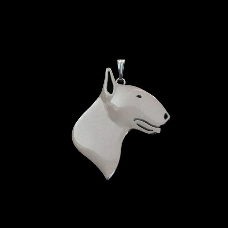 Stainless Steel Bull Terrier Dog Pendant Necklace Pendant - Gold/Silver Plated