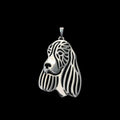 Zinc Alloy English Springer Spaniel Dog Pendant Necklace - Silver/Gold Plated