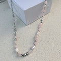 Natural Blue Crystal Freshwater Pearl Zinc Alloy Necklace