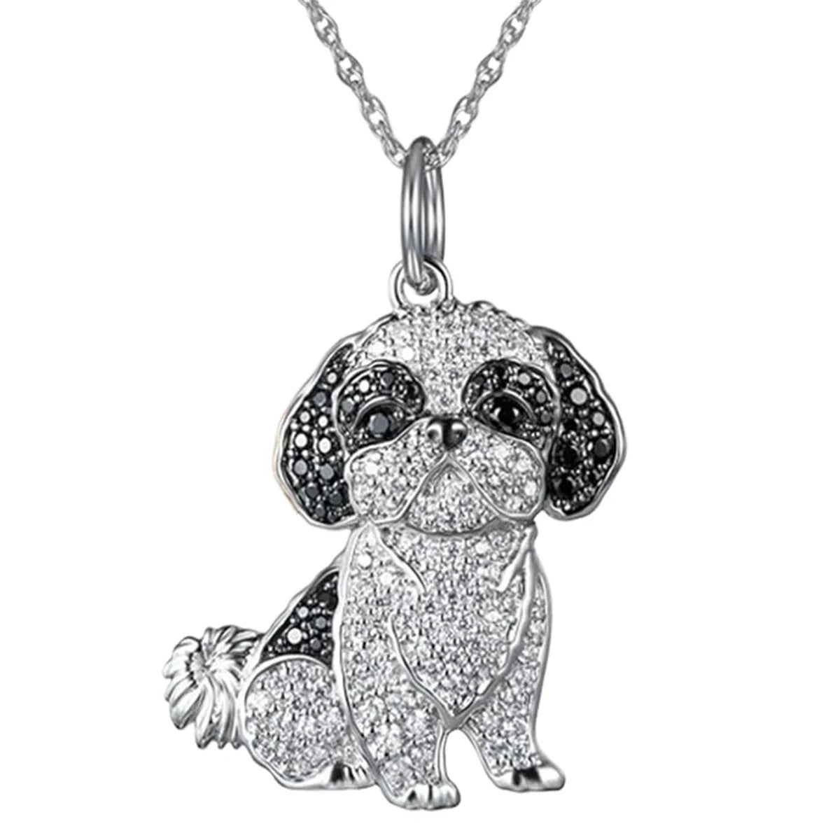 Collection of Dog Pendant Necklaces VARIOUS BREEDS Made with Zinc Alloy & CZ Diamonds