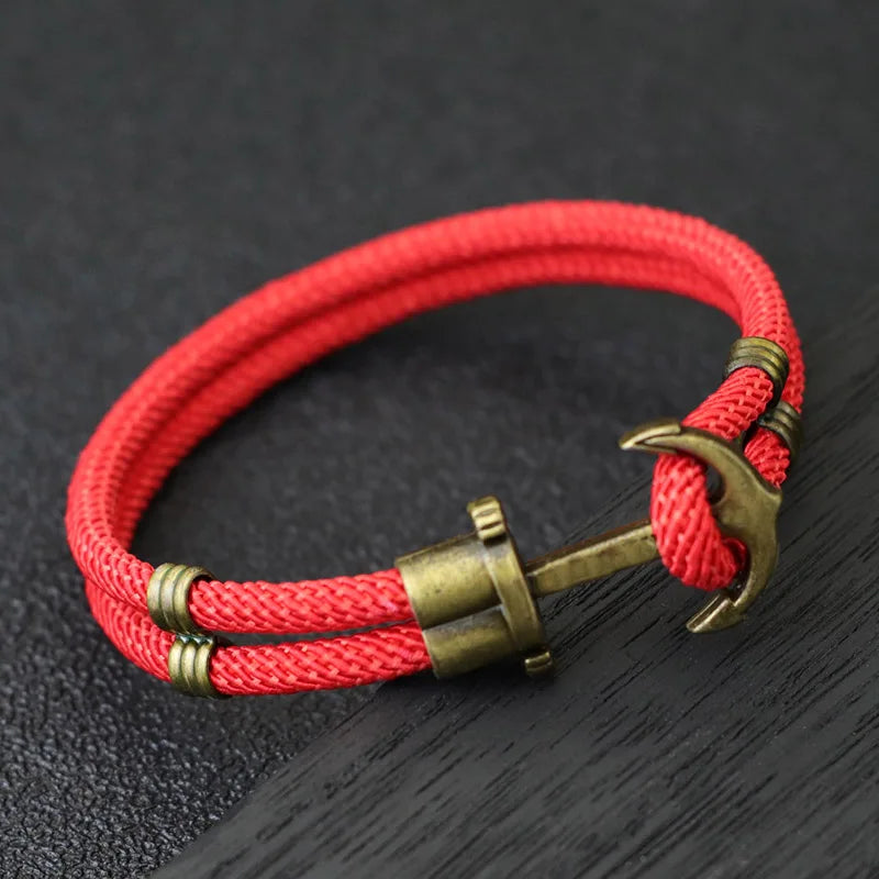 Zinc Alloy Hook Rope Bracelet 4 Colors