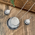 Bold Bohemian Style Alloy Spiral Pendant Necklace & Earrings