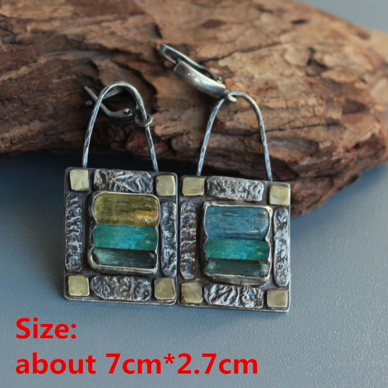 Collection of Zinc Alloy Resin Dangle Earrings - Geometric Asymmetric Boho Trendy Unique