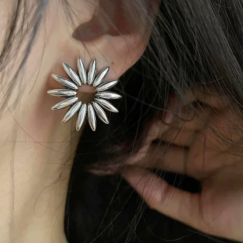 925 Sterling Silver Flower Stud Earrings