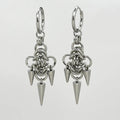 Gothic Punk Y2K Stainless Steel Spike Hoops Piercing Long Dangle Earrings