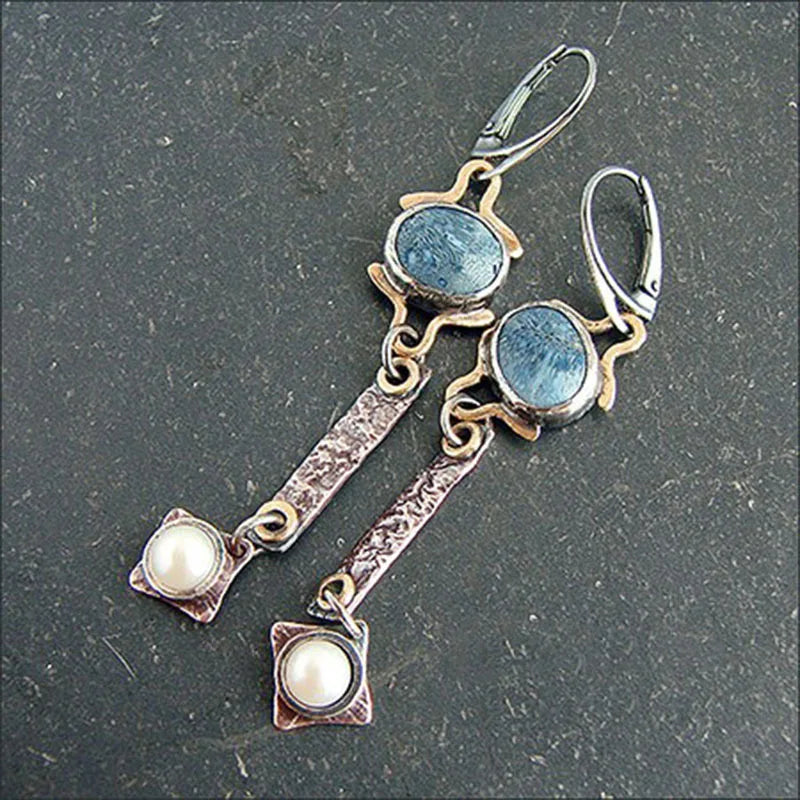 Collection of Zinc Alloy Resin Dangle Earrings - Geometric Asymmetric Boho Trendy Unique