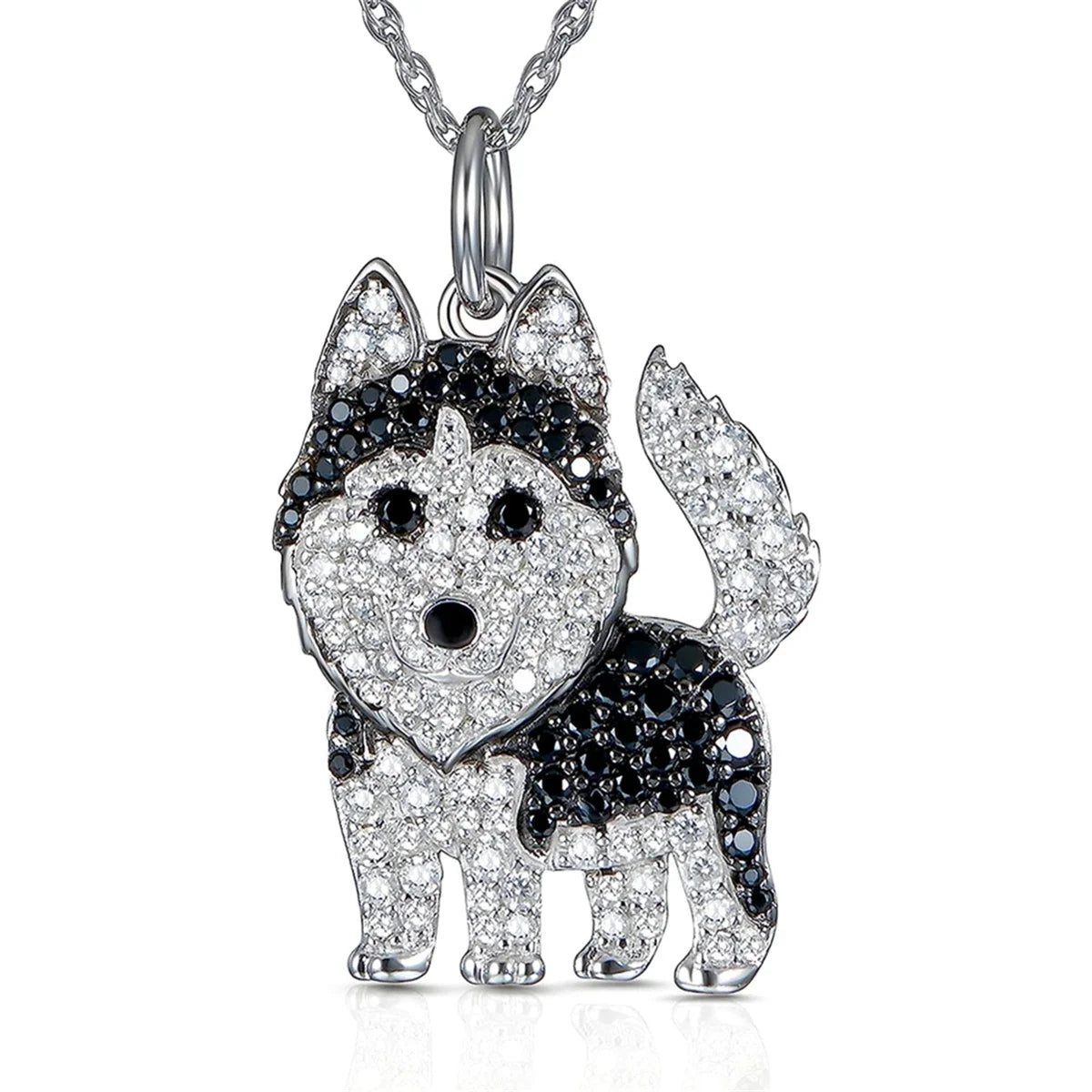Collection of Dog Pendant Necklaces VARIOUS BREEDS Made with Zinc Alloy & CZ Diamonds