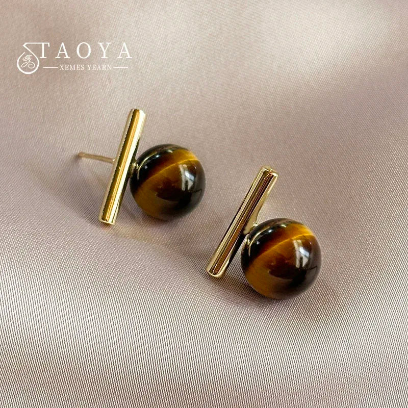 Faux Pearl Pendant Copper Alloy Earrings - White, Gray, Brown Pearl