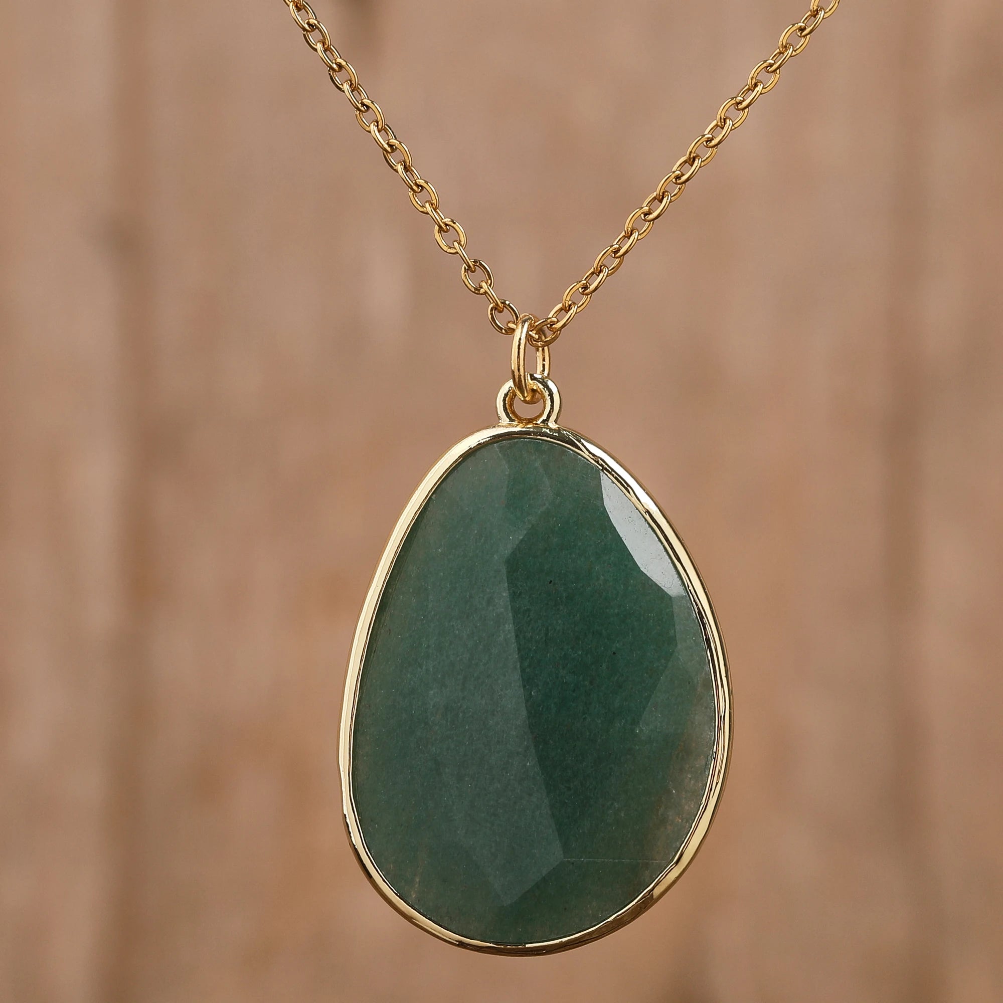 Natural Healing Crystal Pendant Copper Chain Necklace - Choose Your Stone