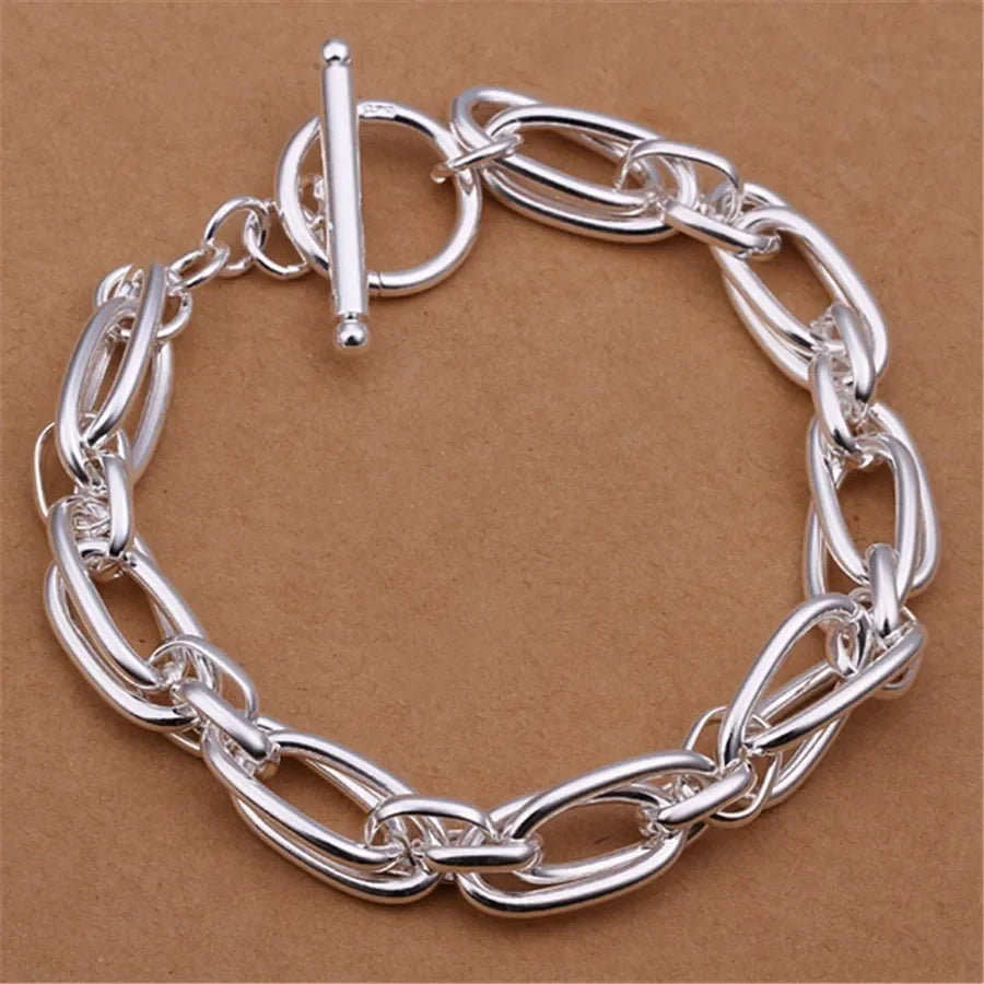 Selection of 925 Sterling Silver Bracelets Various Styles