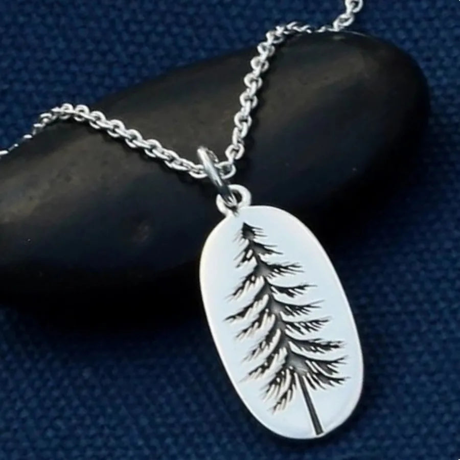 Forest Tree Zinc Alloy Earthy Simple Necklace Unisex