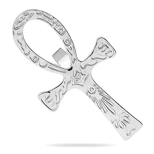 Egyptian Life Large Cross Pendant & Earrings Zinc Alloy Necklace 10x5cm