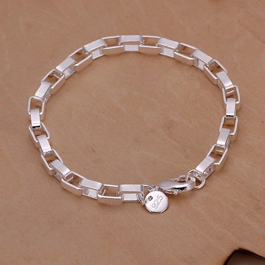 Selection of 925 Sterling Silver Chain Bracelets