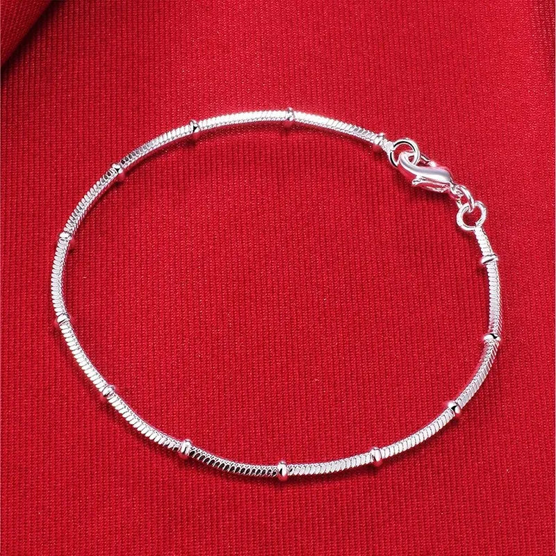 Selection of 925 Sterling Silver Bracelets Various Styles