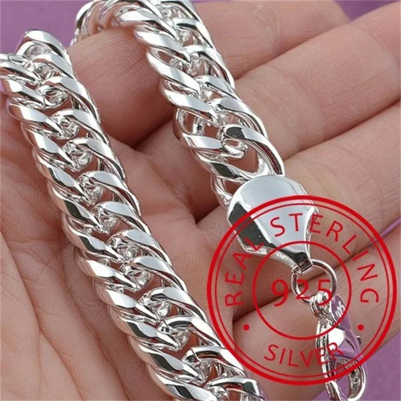 Selection of 925 Sterling Silver Bracelets Various Styles