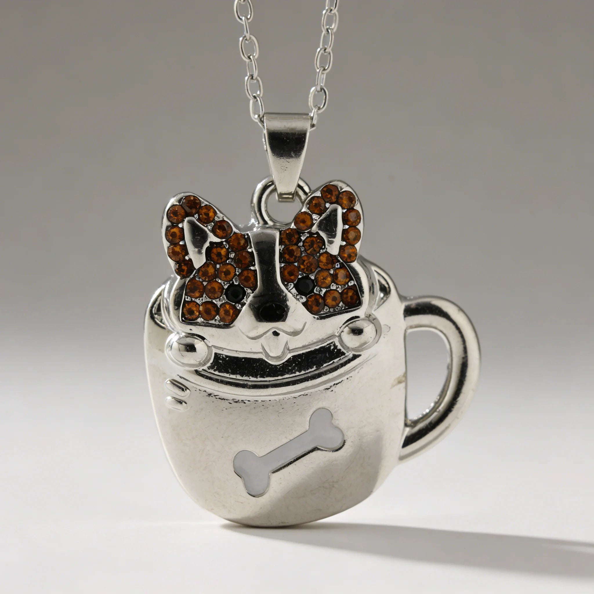 Collection of Dog Pendant Necklaces VARIOUS BREEDS Made with Zinc Alloy & CZ Diamonds