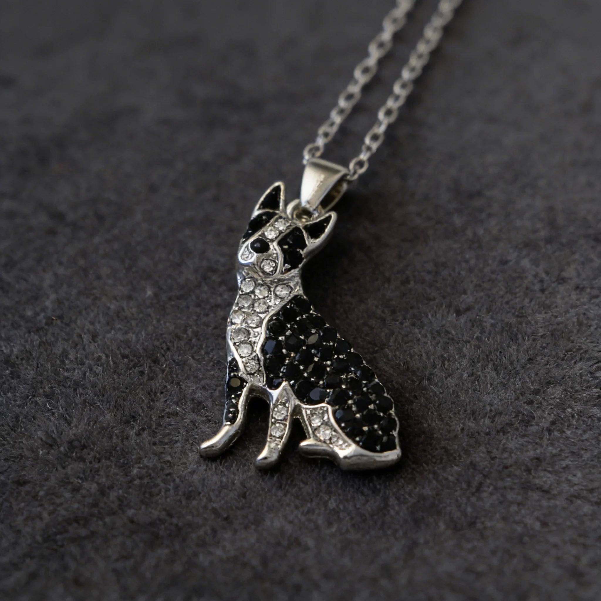 Collection of Dog Pendant Necklaces VARIOUS BREEDS Made with Zinc Alloy & CZ Diamonds