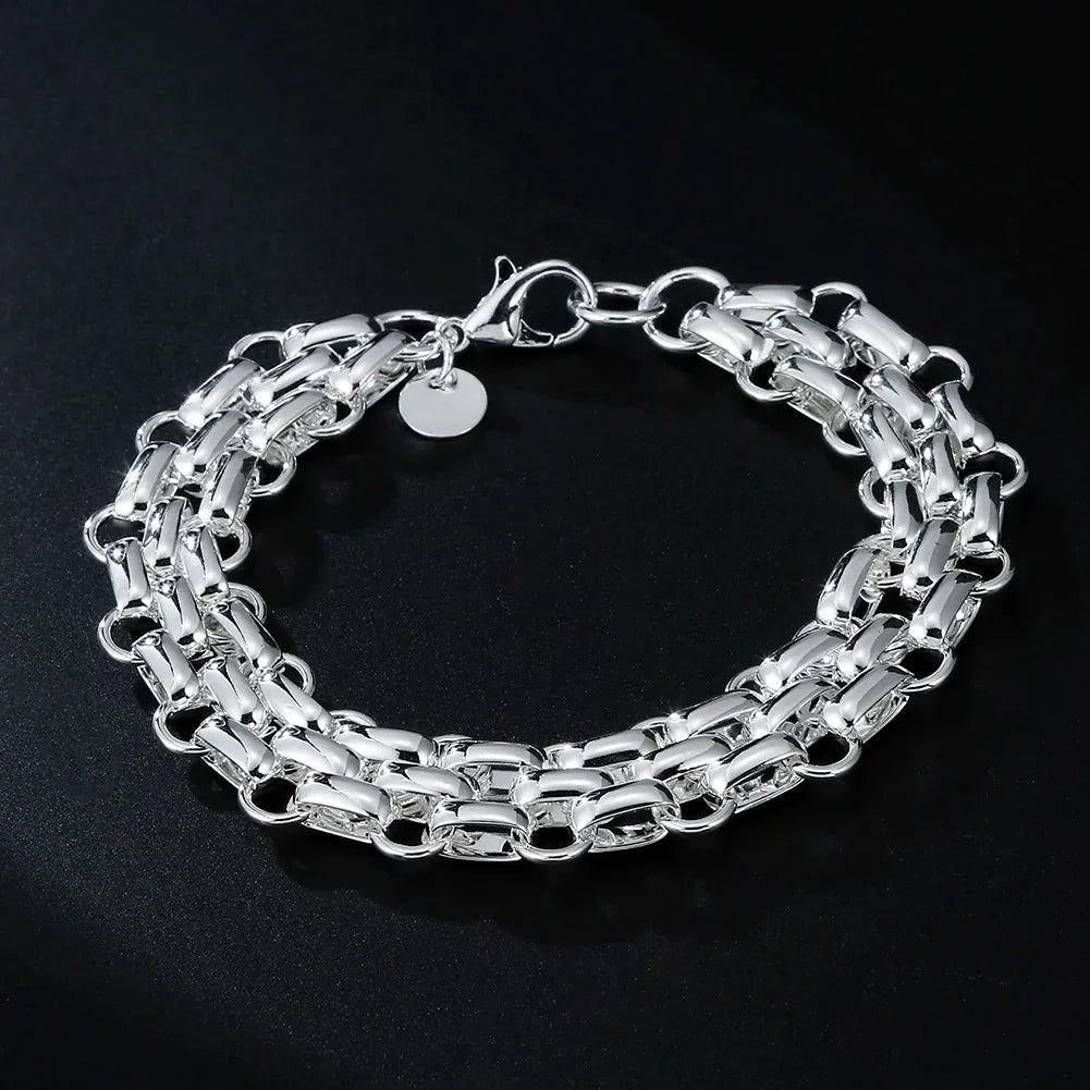 Selection of 925 Sterling Silver Bracelets Various Styles