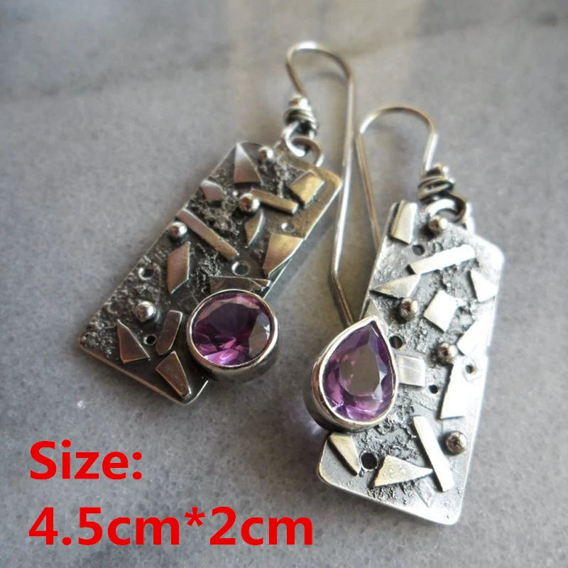 Collection of Zinc Alloy Resin Dangle Earrings - Geometric Asymmetric Boho Trendy Unique