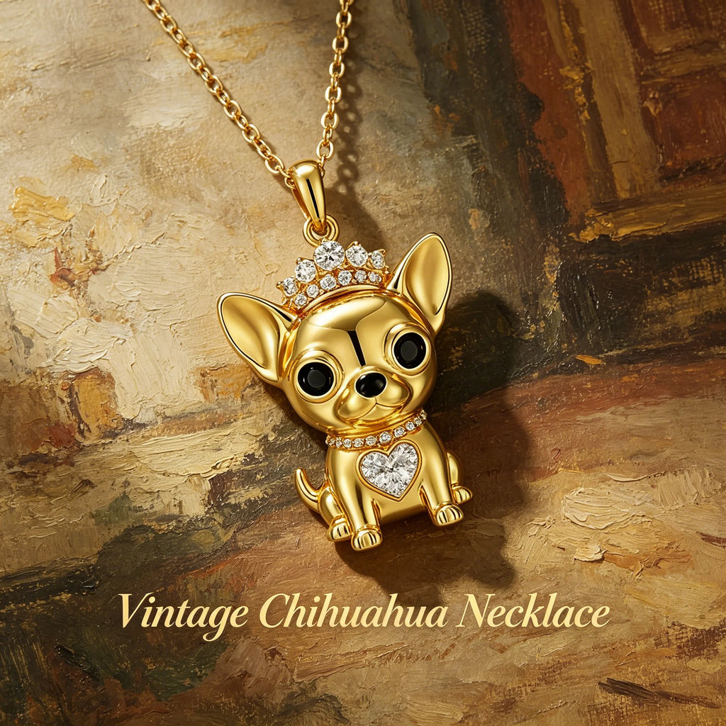 Collection of CZ Stone Dog Pendant Necklaces MANY BREEDS in Gold/Silver Tone Alloy - Choose Your Breed