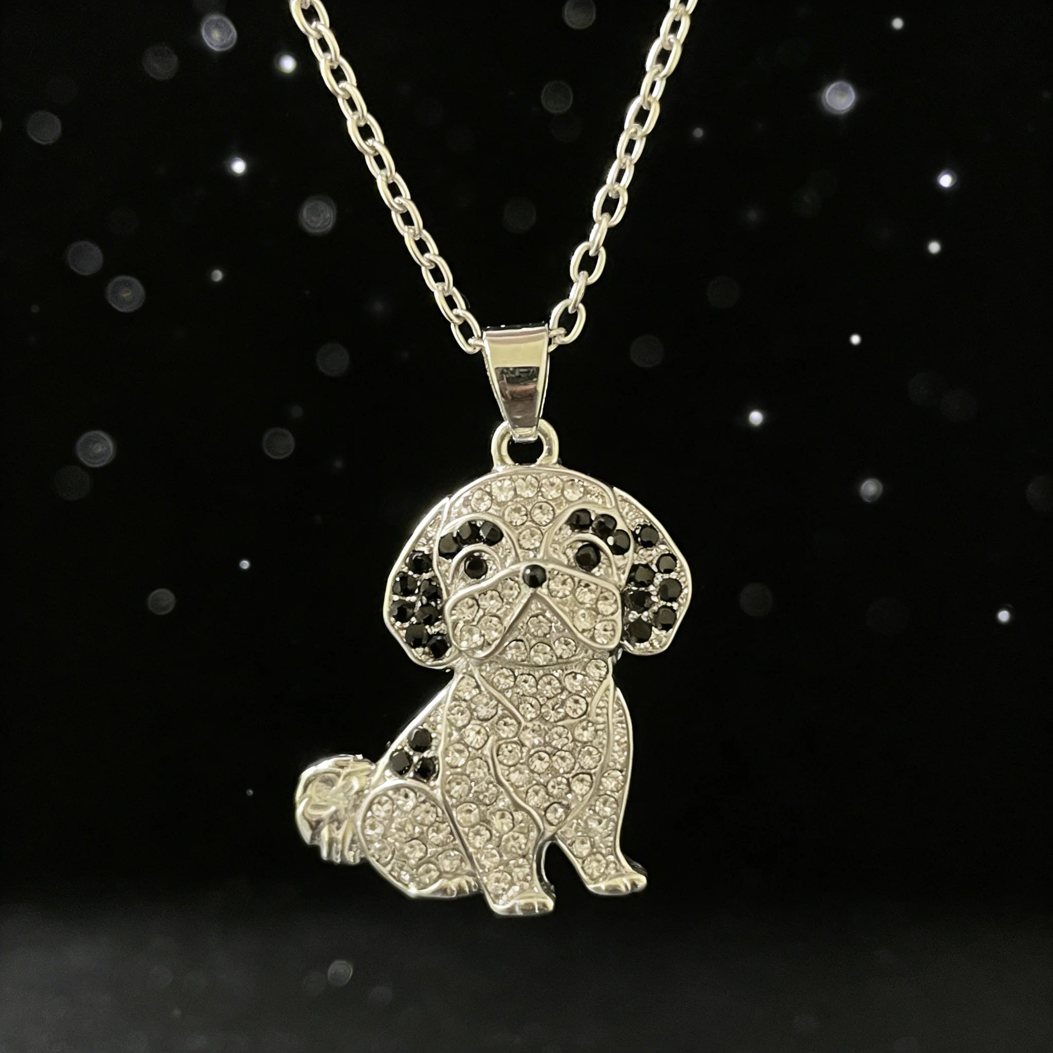 Collection of Dog Pendant Necklaces VARIOUS BREEDS Made with Zinc Alloy & CZ Diamonds