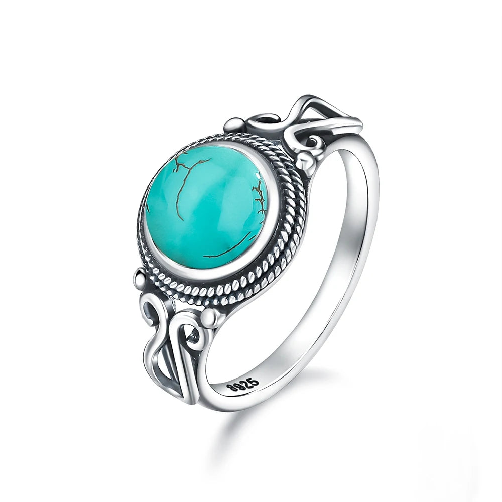 925 Sterling Silver Ring with Natural 8mm Stone of Your Choice