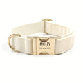 Soft Faux Leather Adjustable Pet Collar - Customize, Engrave, Name Tag, ID Necklace