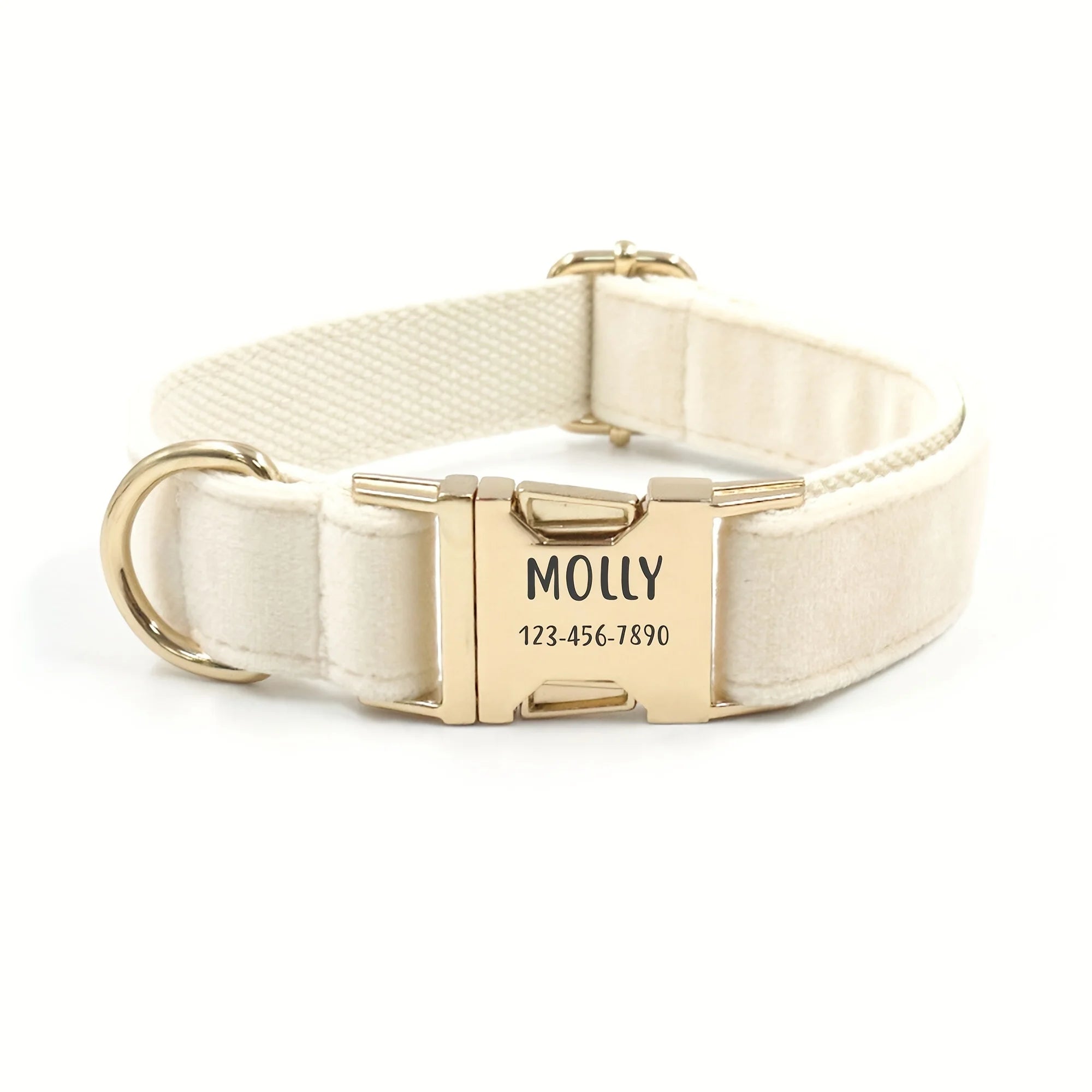 Soft Faux Leather Adjustable Pet Collar - Customize, Engrave, Name Tag, ID Necklace