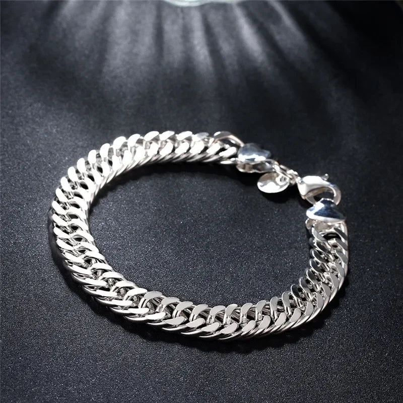 Selection of 925 Sterling Silver Bracelets Various Styles