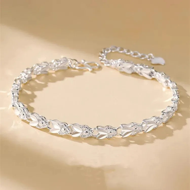 Selection of 925 Sterling Silver Bracelets Various Styles