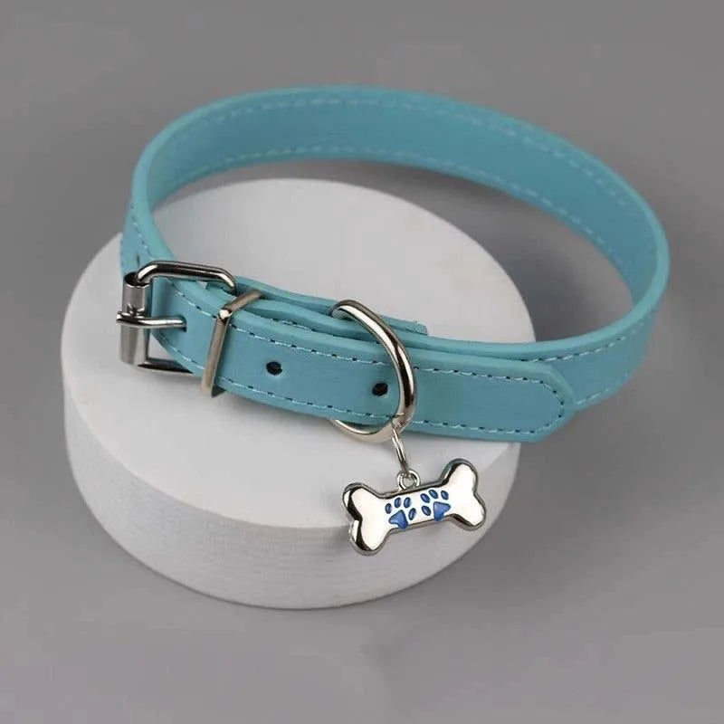 Y2K Punk Dog Claw Bone Choker PU Leather Necklace