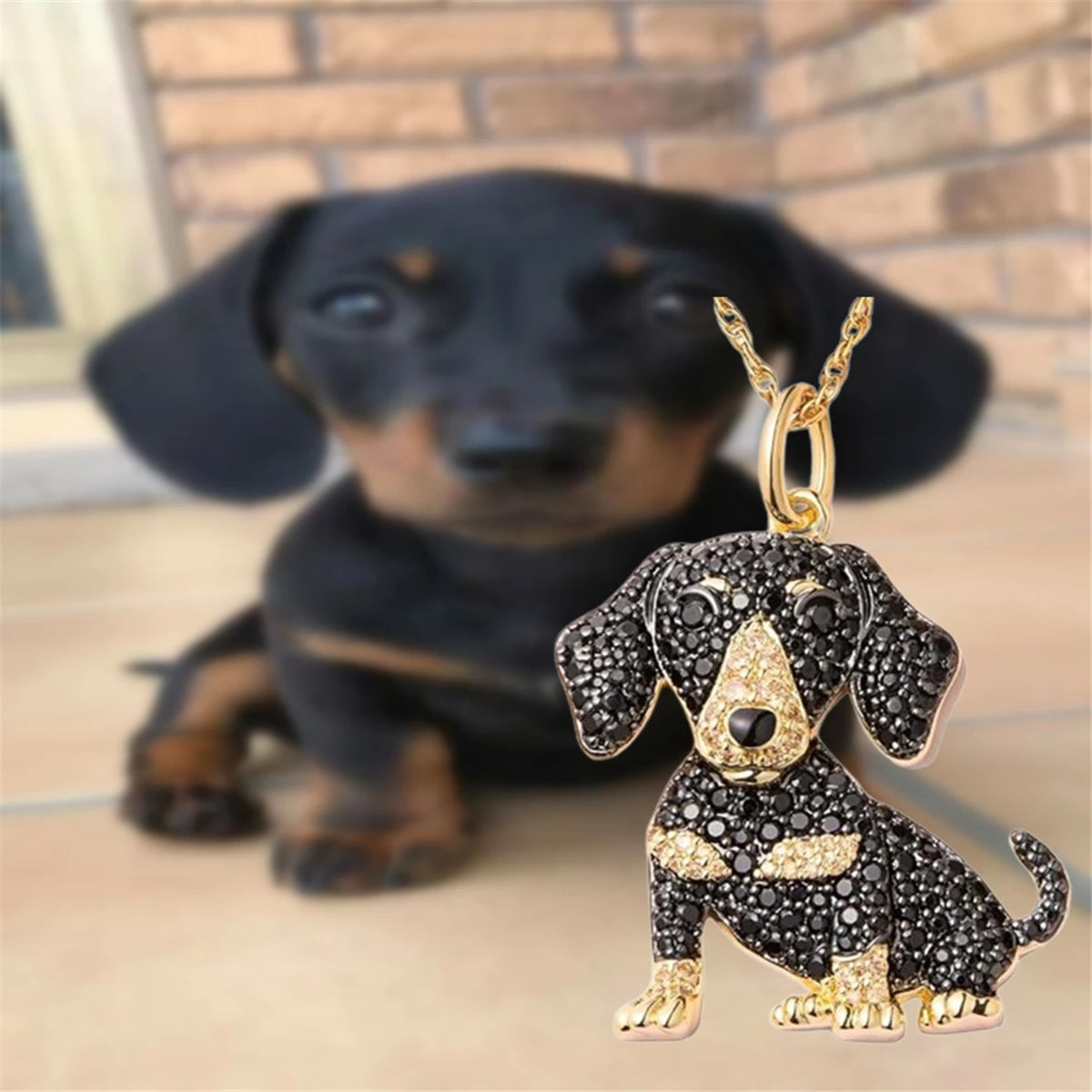 Collection of Dog Pendant Necklaces VARIOUS BREEDS Made with Zinc Alloy & CZ Diamonds