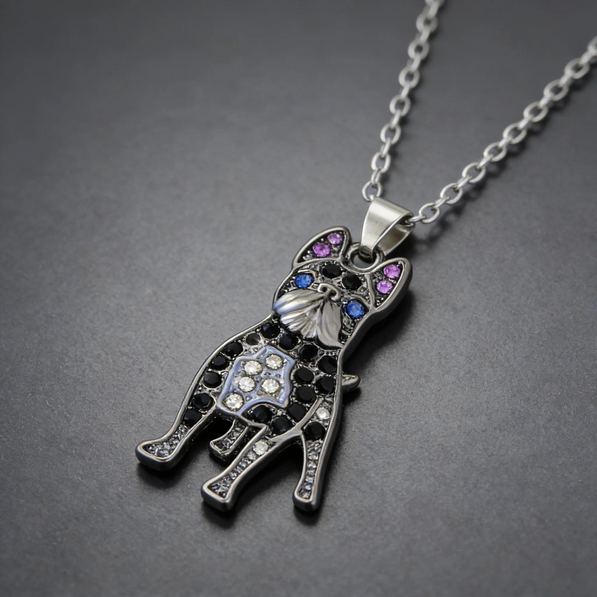 Collection of Dog Pendant Necklaces VARIOUS BREEDS Made with Zinc Alloy & CZ Diamonds
