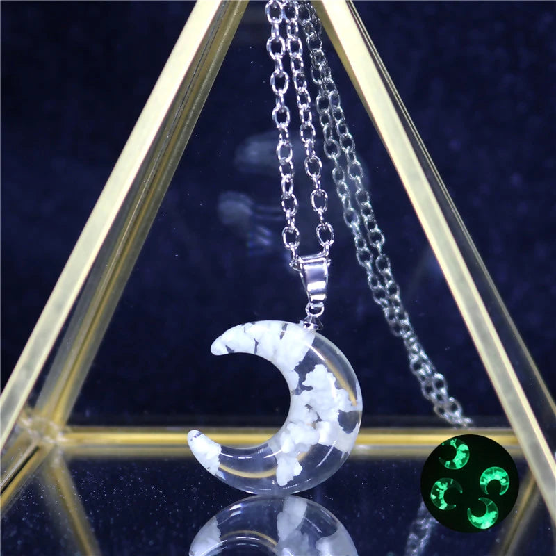 Transparent Resin Ball with Clouds Pendant Necklace in Zinc Alloy - More Styles: Half Moon, Bird