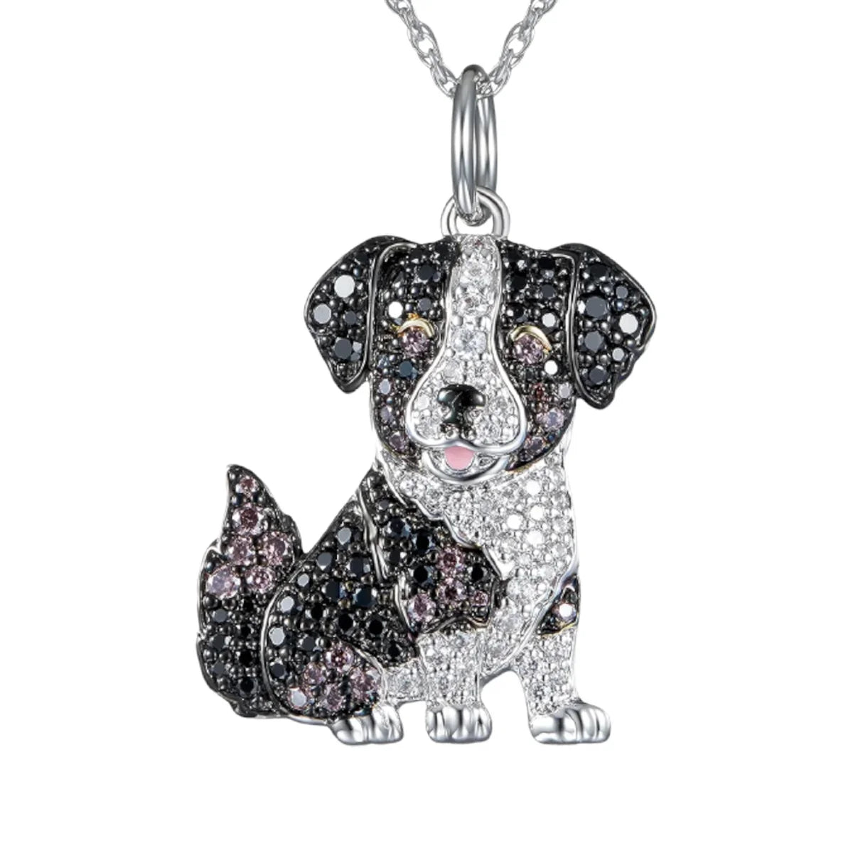 Collection of Dog Pendant Necklaces VARIOUS BREEDS Made with Zinc Alloy & CZ Diamonds