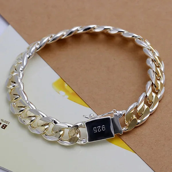 Selection of 925 Sterling Silver Bracelets Various Styles