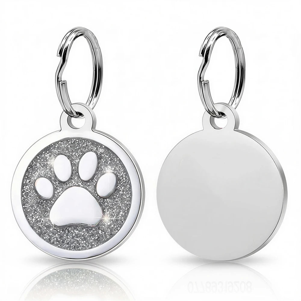 Aluminum Paw ID Tag for Dogs/Cats - Customize, Lazer Engrave