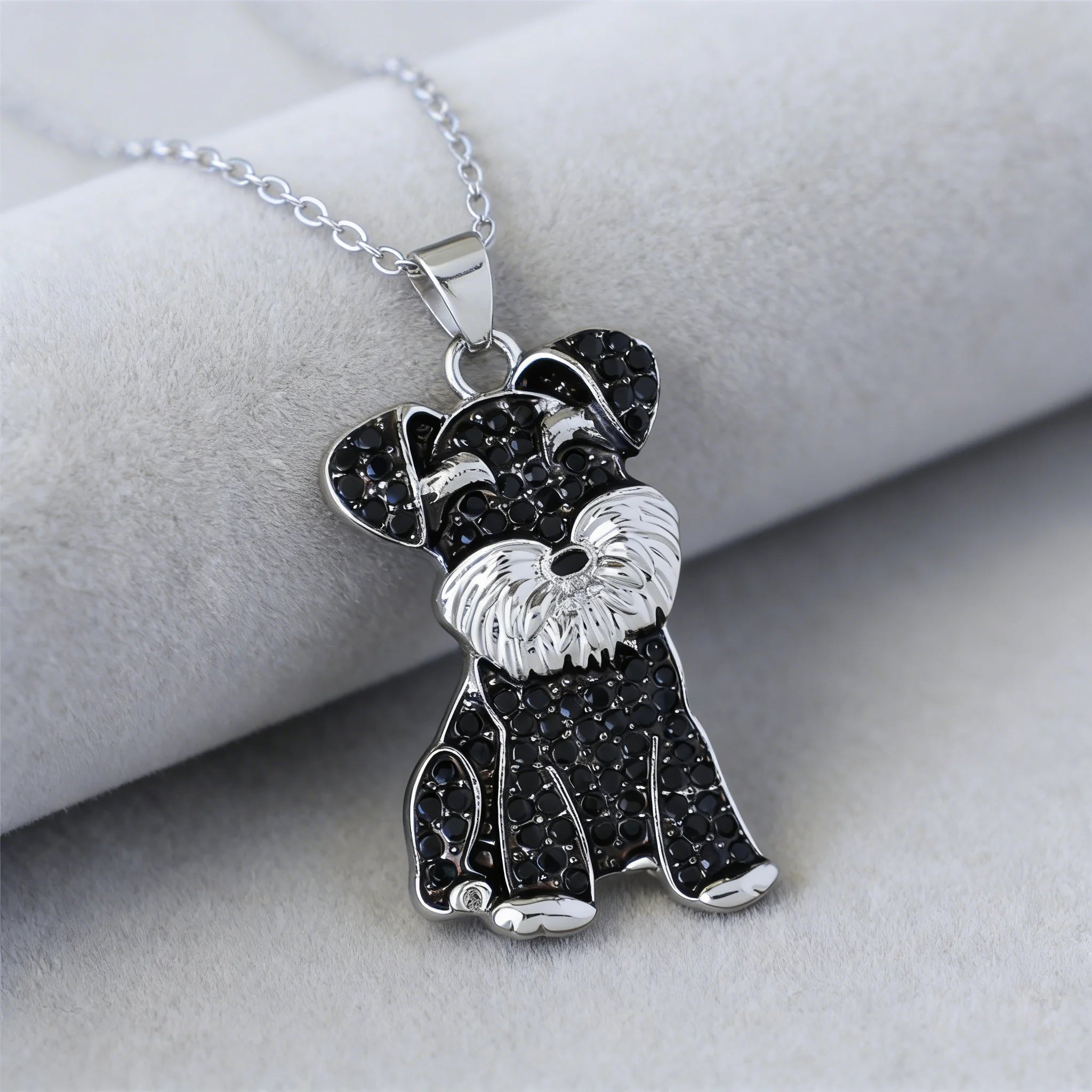 Collection of Dog Pendant Necklaces VARIOUS BREEDS Made with Zinc Alloy & CZ Diamonds