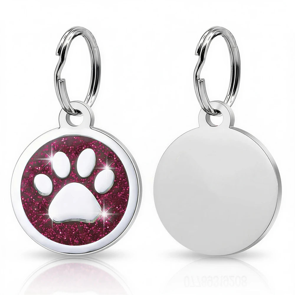 Aluminum Paw ID Tag for Dogs/Cats - Customize, Lazer Engrave