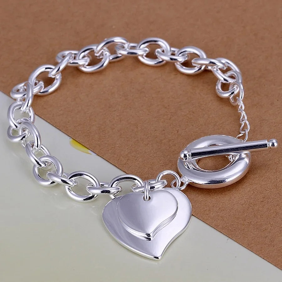 Selection of 925 Sterling Silver Bracelets Various Styles