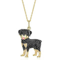 Collection of Dog Pendant Necklaces VARIOUS BREEDS Made with Zinc Alloy & CZ Diamonds