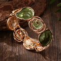 Large Colorful Ocean Inspired Zinc Alloy Bracelet - Boho, Bold, Modern