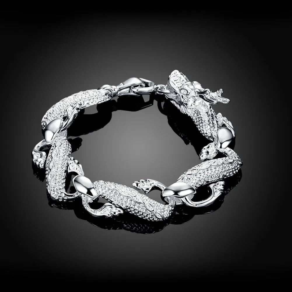 Selection of 925 Sterling Silver Bracelets Various Styles