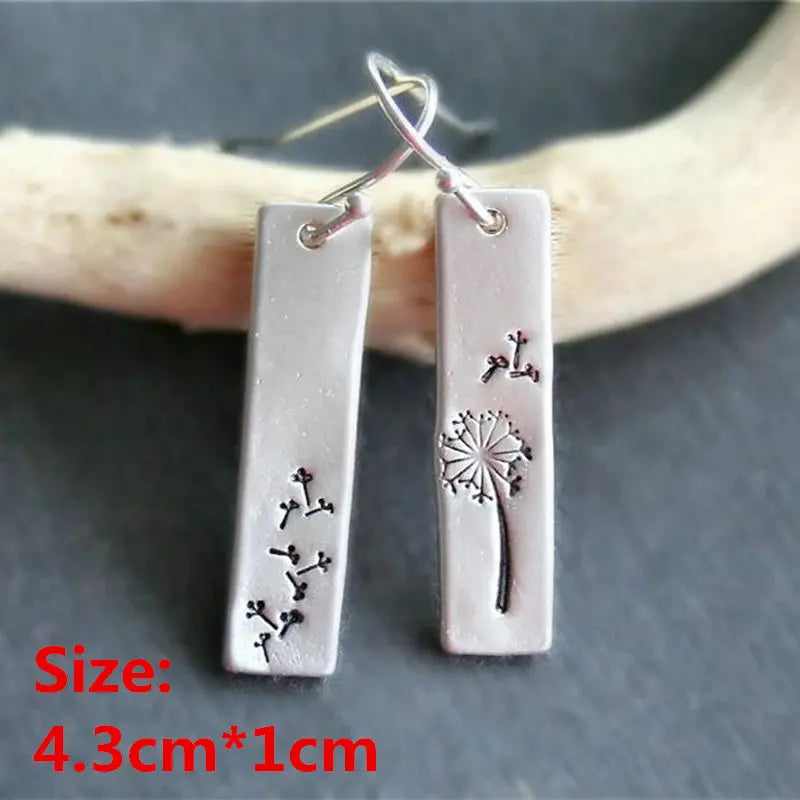 Collection of Zinc Alloy Resin Dangle Earrings - Geometric Asymmetric Boho Trendy Unique